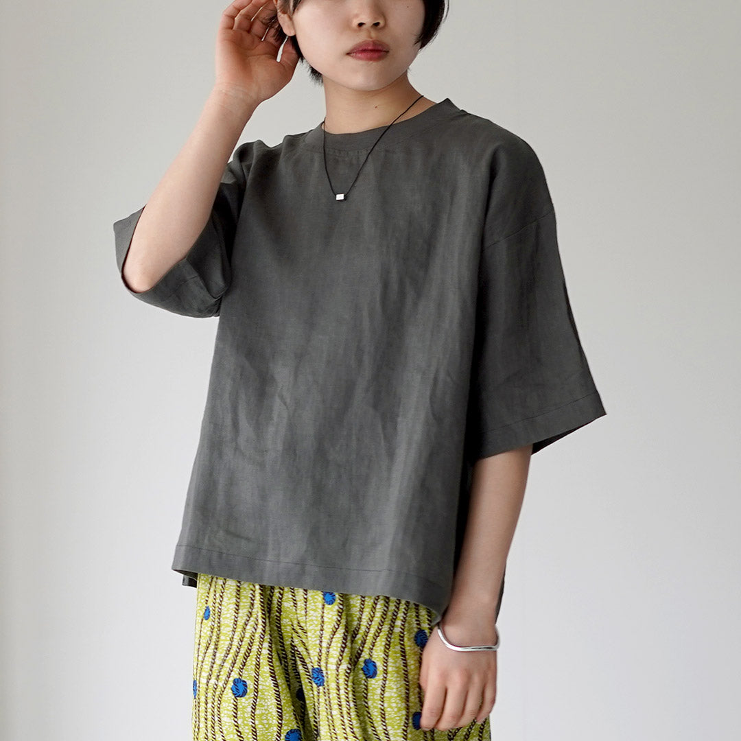 MAO MADE（マオメイド） リネン Tシャツ / レディース 半袖 mm_lt