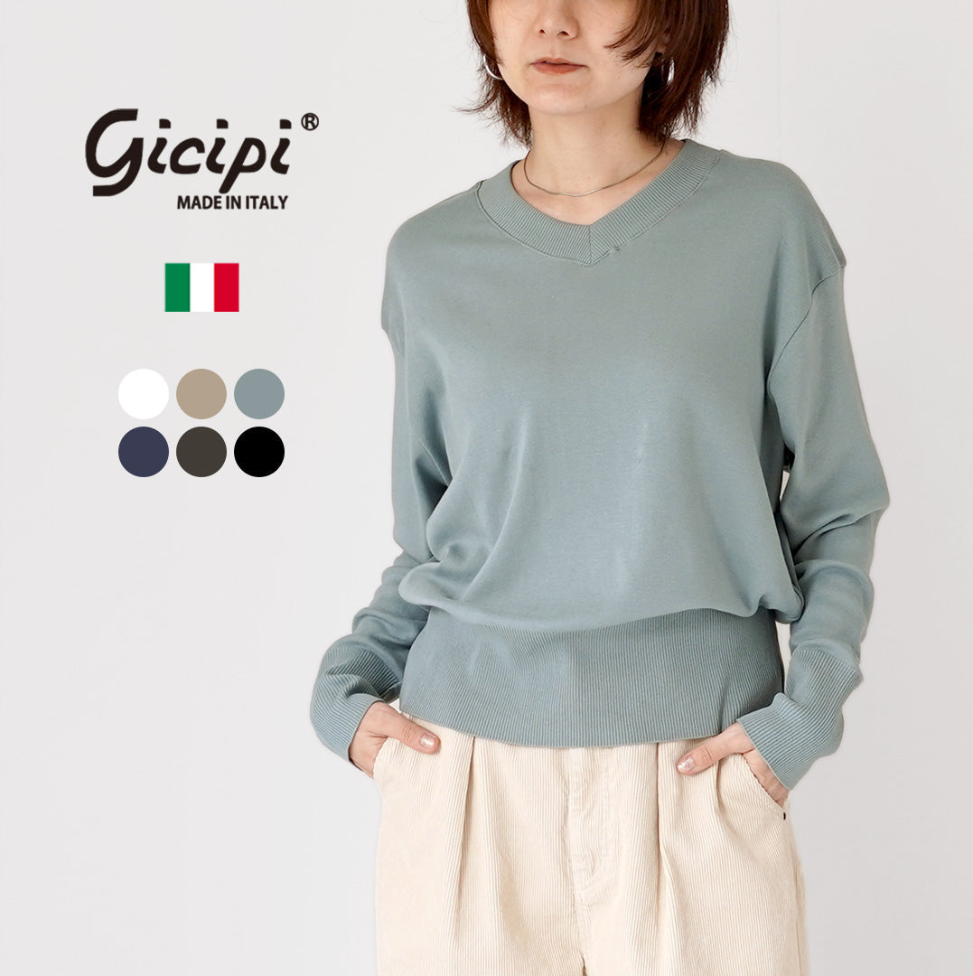 GICIPI（ジチピ） CARCIOFO カルチョーフォ Vネック ニットソー イタリア製