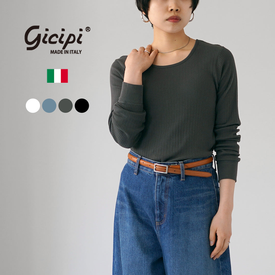GICIPI（ジチピ） GUAVA グァーヴァ 針抜きラウンドネック ジャストフィットカットソー イタリア製