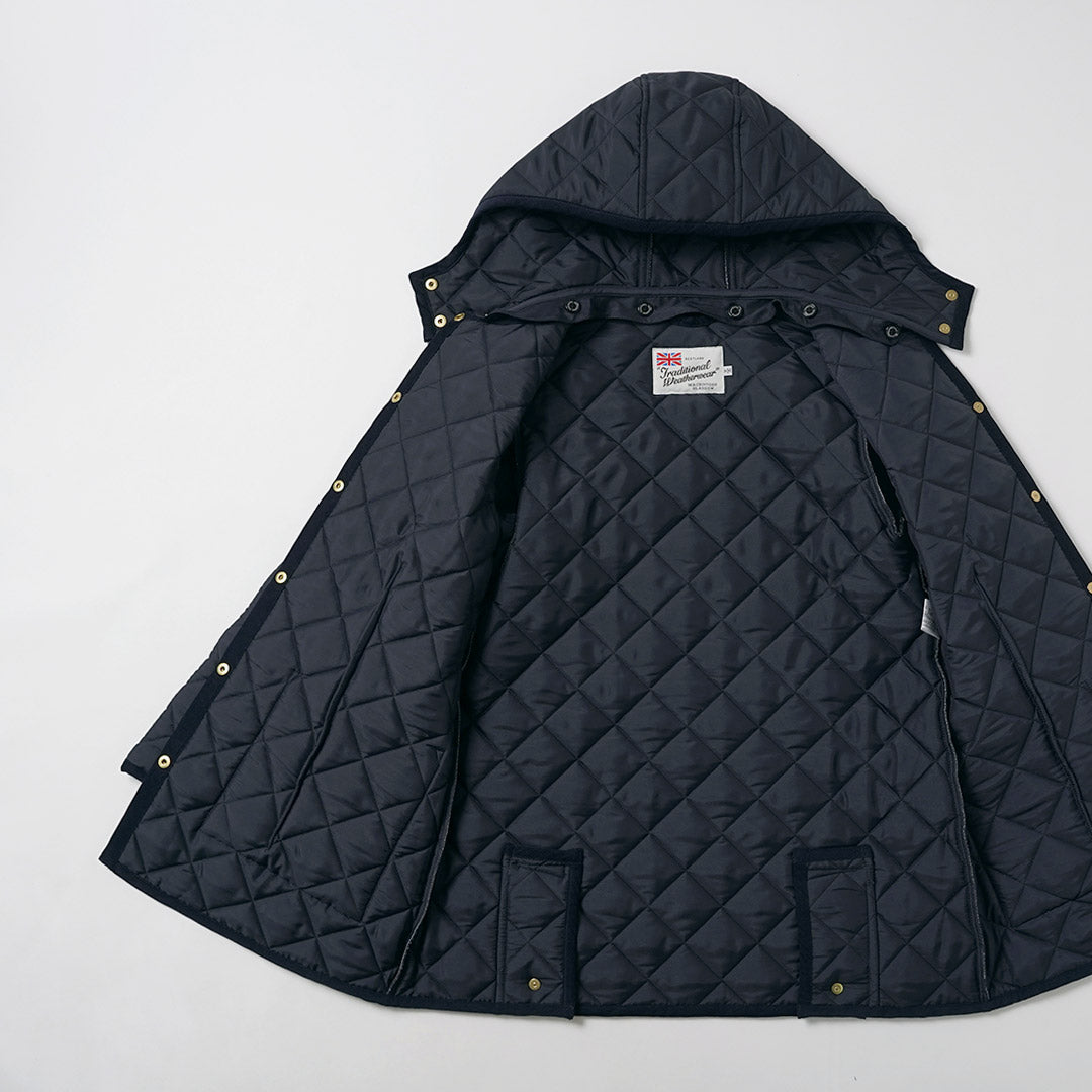 TRADITIONAL WEATHERWEAR（トラディショナル ウェザーウェア） ARKLEY MIDDLE HOOD アークリー ミドル フ―ディー キルティング コート