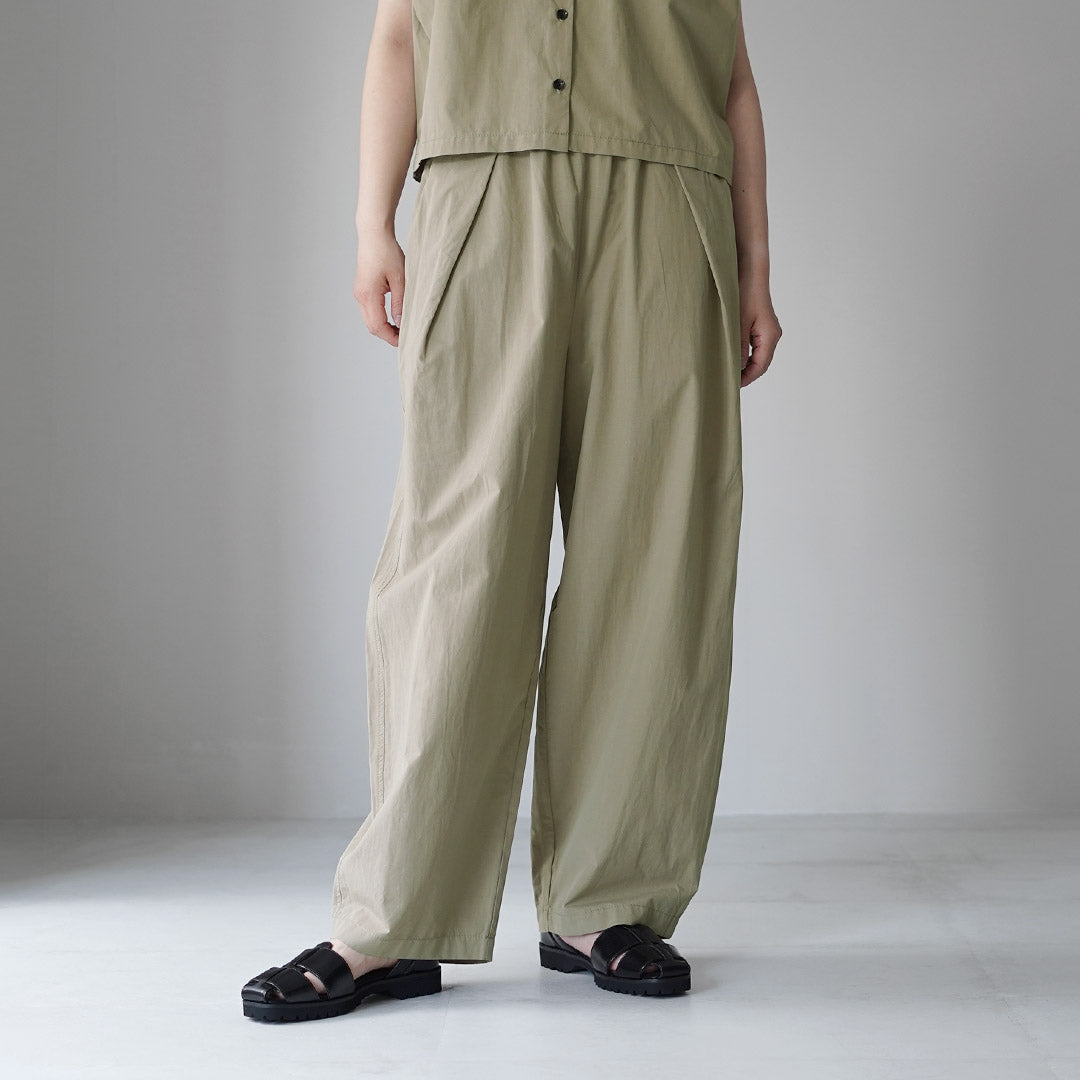 YENN（イェン） ウエストリブ カーブパンツ