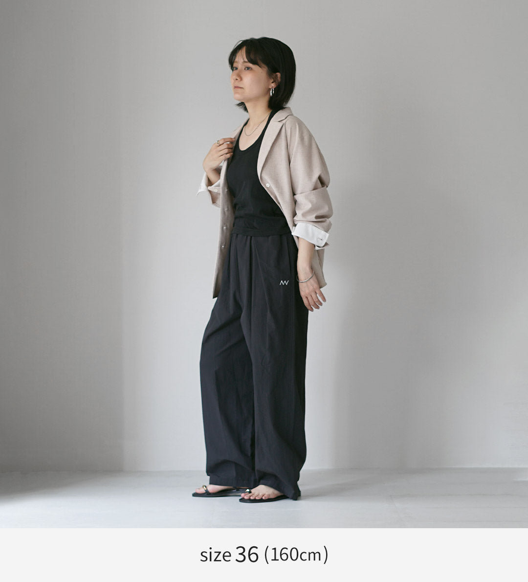 YENN（イェン） ウエストリブ カーブパンツ