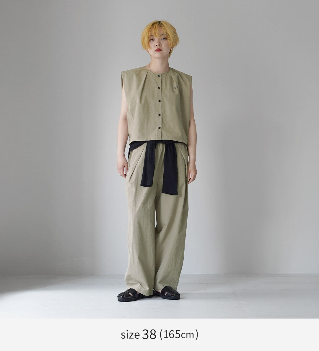 YENN（イェン） ウエストリブ カーブパンツ