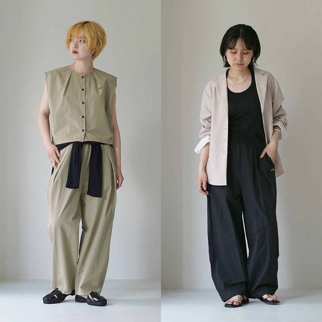 YENN（イェン） ウエストリブ カーブパンツ