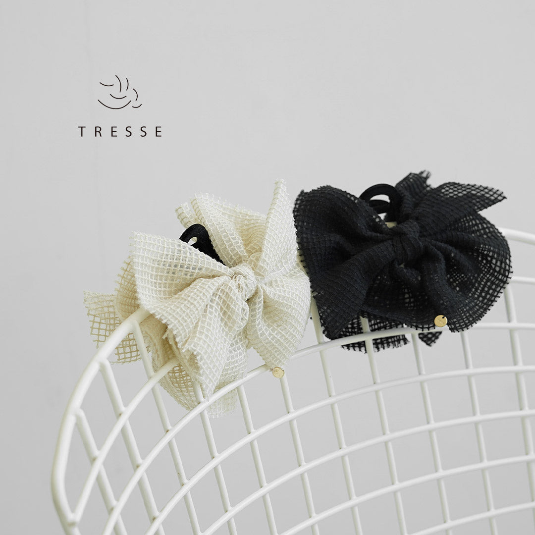 ブラックメッシュリボンヘアクリップ TRESSE（トレス） メッシュ リボンクリップ / レディース ヘア