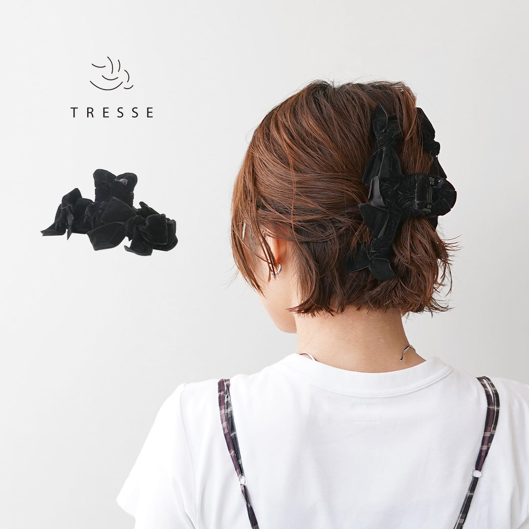 TRESSE（トレス） ベロア リュバン(リボン) クリップ