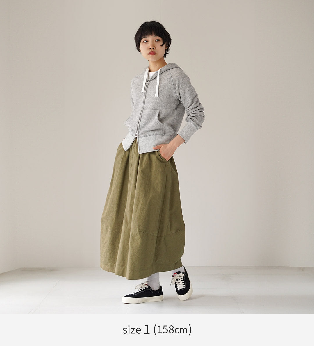 ORCIVAL（オーシバル） コットン コクーンスカート 日本製