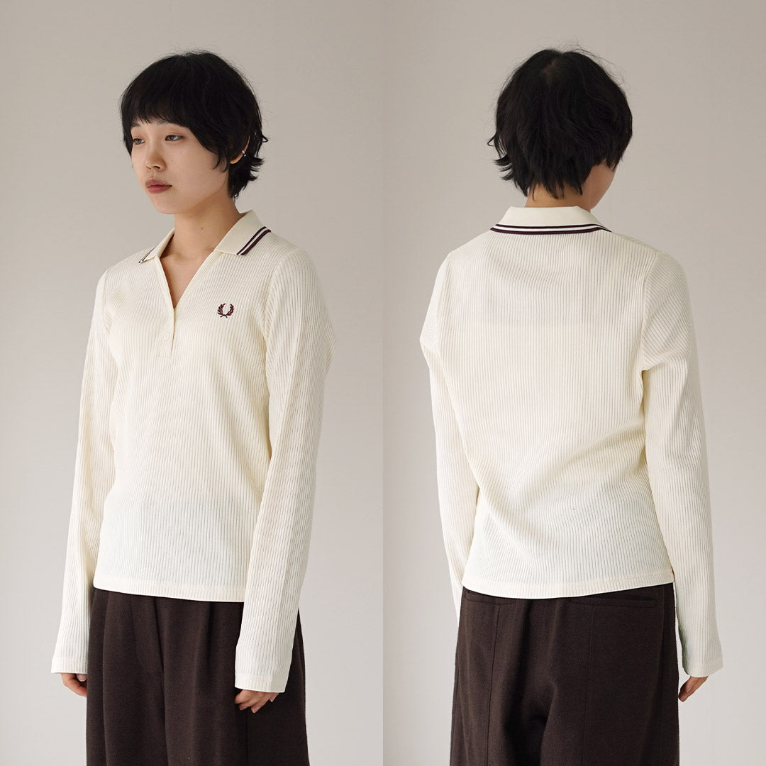 FRED PERRY（フレッドペリー） G3164 リブニット ポロシャツ TWIN TIPPED RIBBED POLO SHIRT