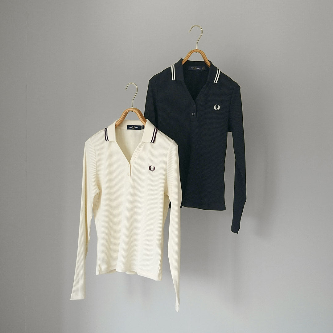 FRED PERRY（フレッドペリー） G3164 リブニット ポロシャツ TWIN TIPPED RIBBED POLO SHIRT