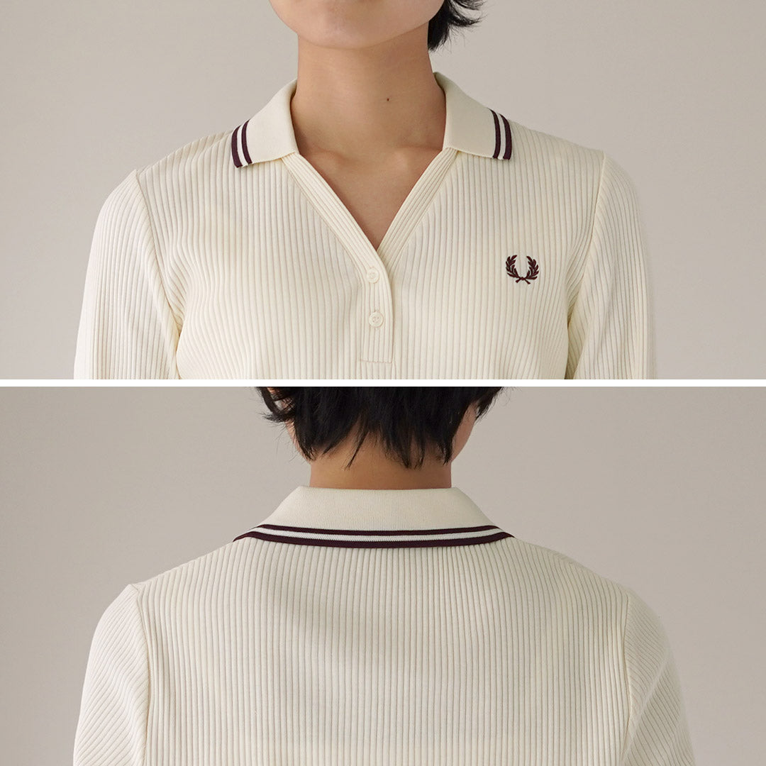 FRED PERRY（フレッドペリー） G3164 リブニット ポロシャツ TWIN TIPPED RIBBED POLO SHIRT