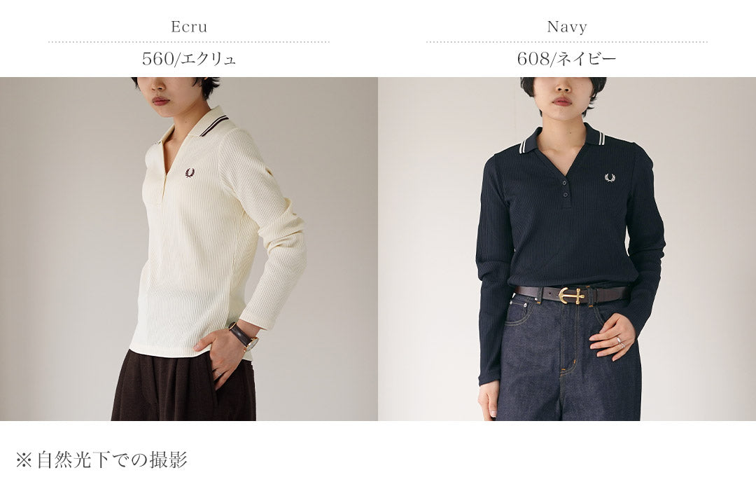 FRED PERRY（フレッドペリー） G3164 リブニット ポロシャツ TWIN TIPPED RIBBED POLO SHIRT