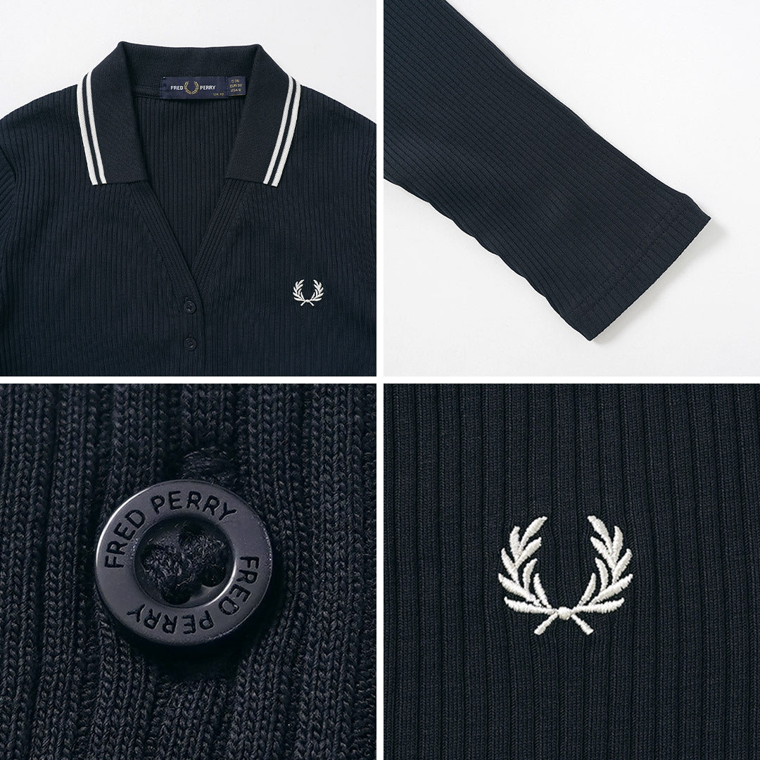 FRED PERRY（フレッドペリー） G3164 リブニット ポロシャツ TWIN TIPPED RIBBED POLO SHIRT