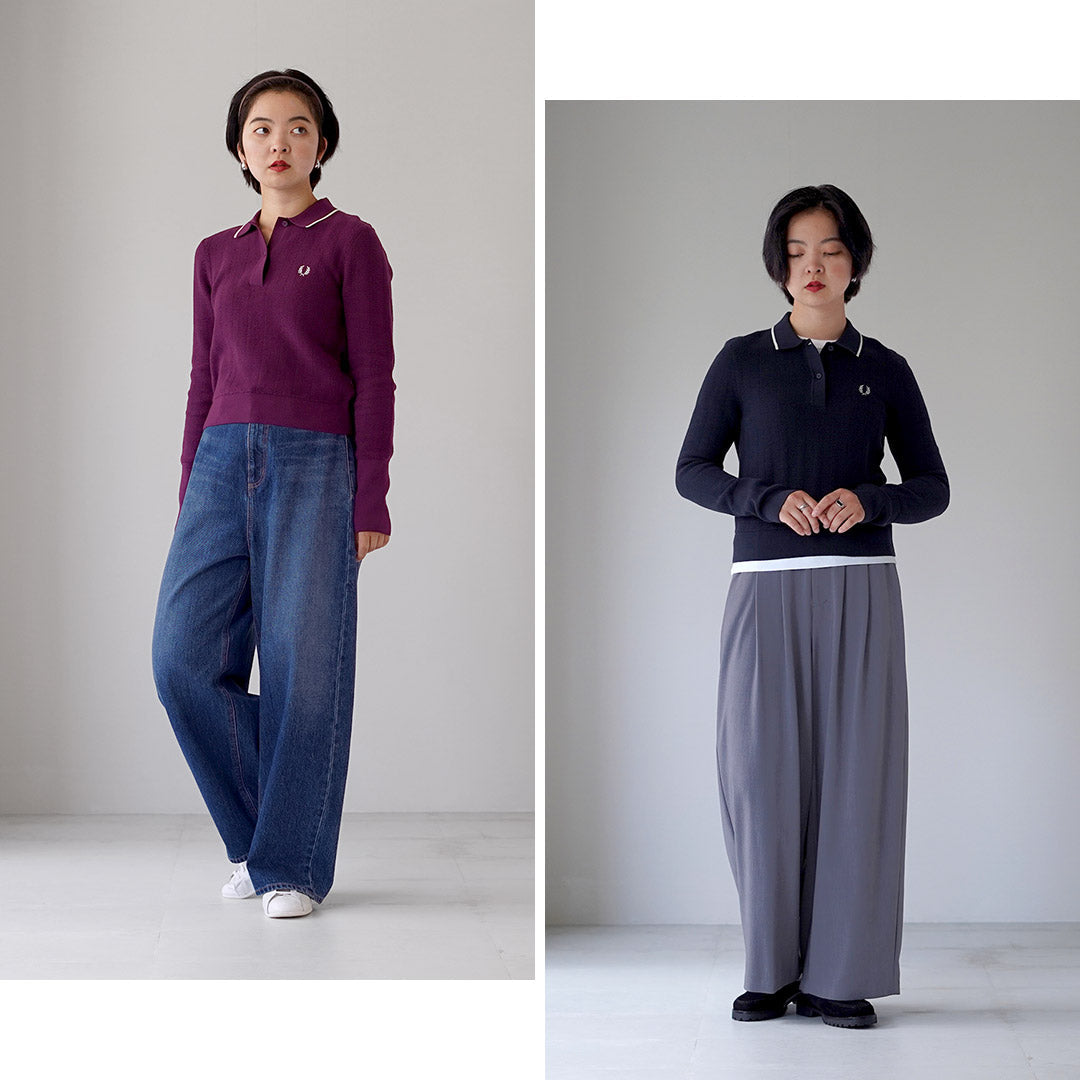 FRED PERRY（フレッドペリー） K3126 テクスチャード ニット ポロシャツ TEXTURED KNITTED SHIRT