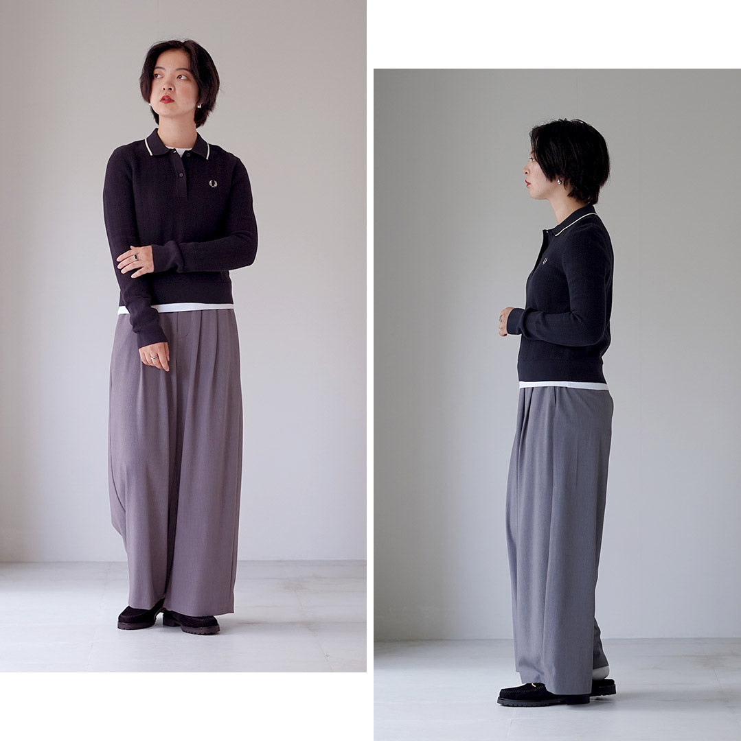 FRED PERRY（フレッドペリー） K3126 テクスチャード ニット ポロシャツ TEXTURED KNITTED SHIRT