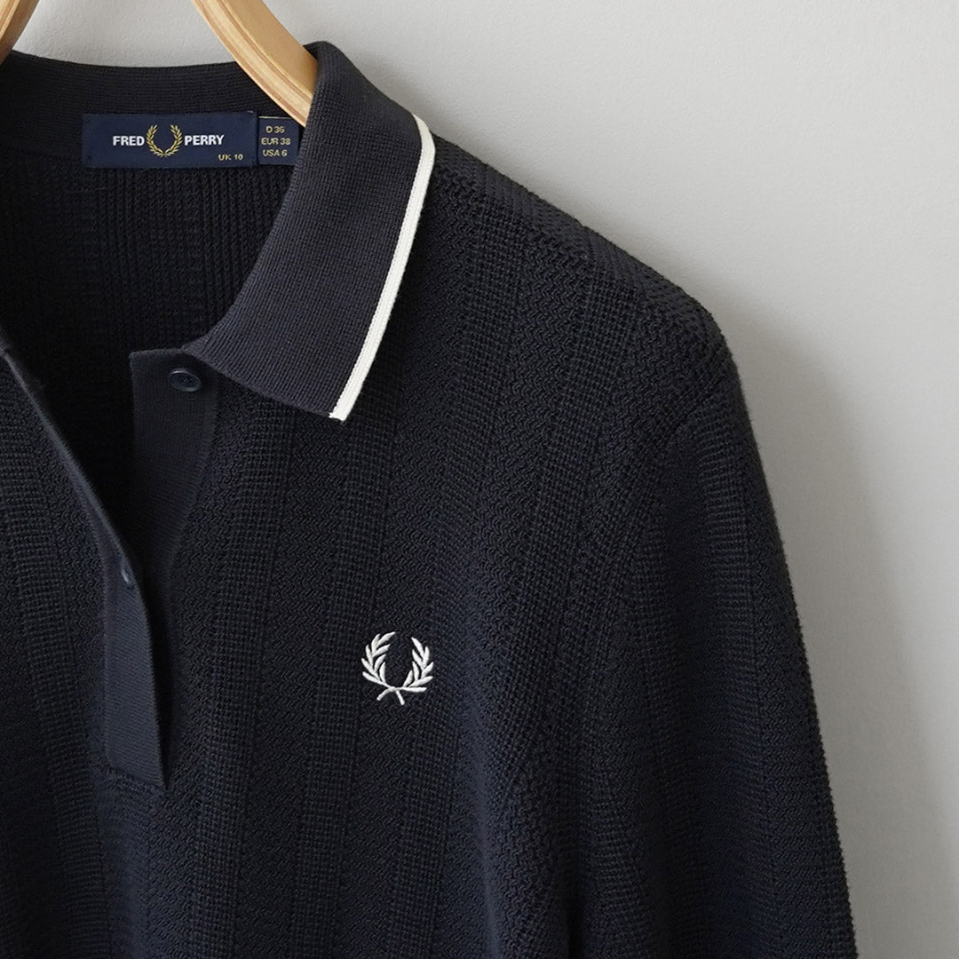 FRED PERRY（フレッドペリー） K3126 テクスチャード ニット ポロシャツ TEXTURED KNITTED SHIRT