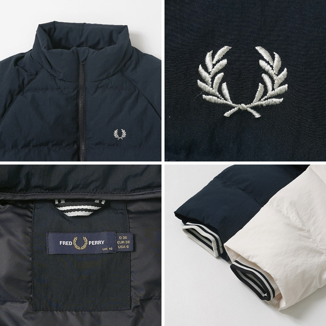 FRED PERRY（フレッドペリー） J3104 ラグランスリーブ パデッド ジャケット RAGLAN SLEEVE PADDED JACKET