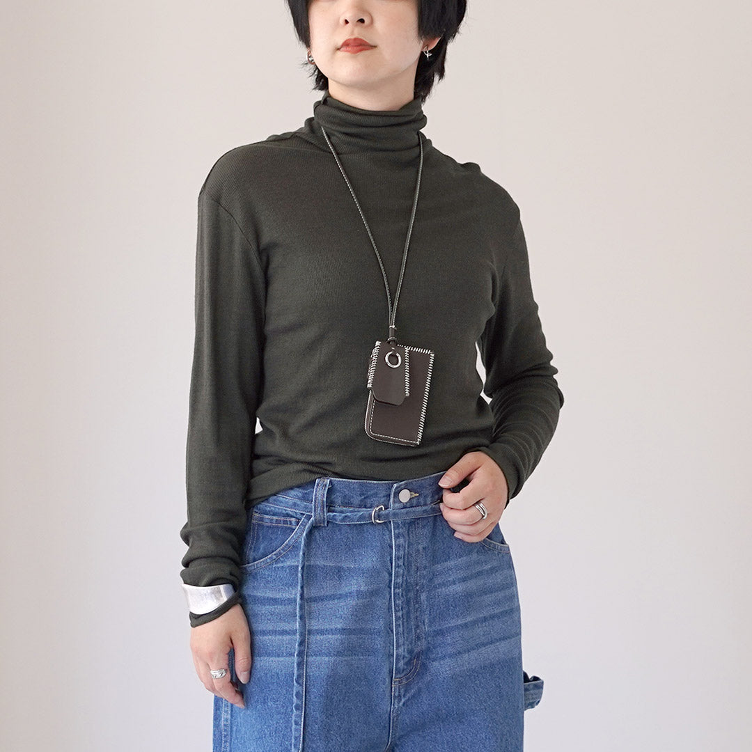 TICCA（ティッカ） ウールシルク ボトルネック プルオーバー 日本製