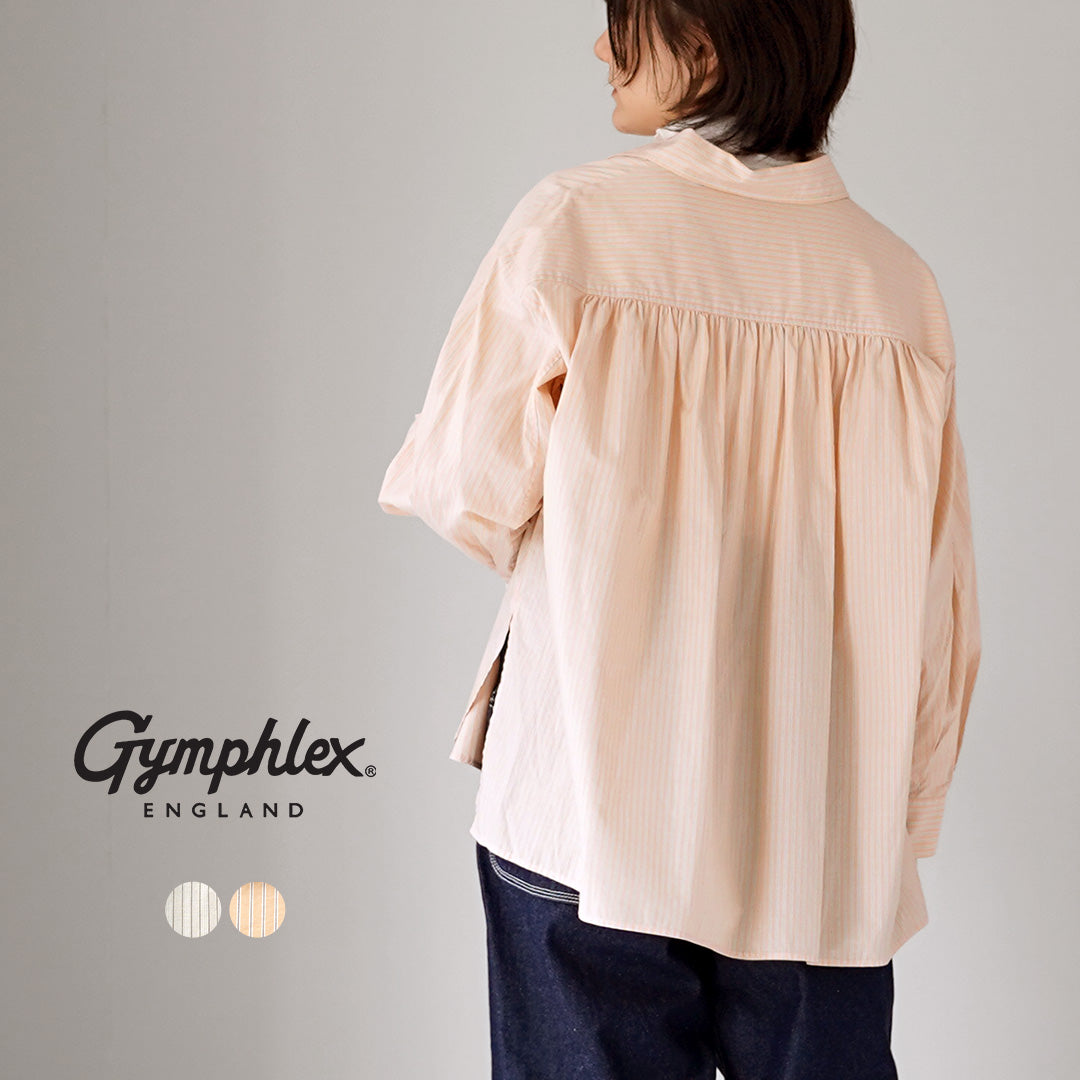 GYMPHLEX（ジムフレックス） レギュラーカラー チュニックシャツ ギャザー