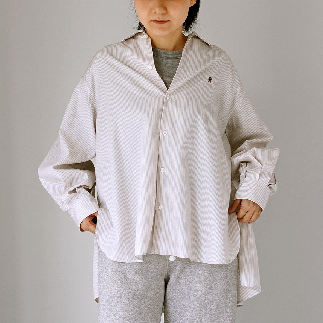GYMPHLEX（ジムフレックス） レギュラーカラー チュニックシャツ ギャザー