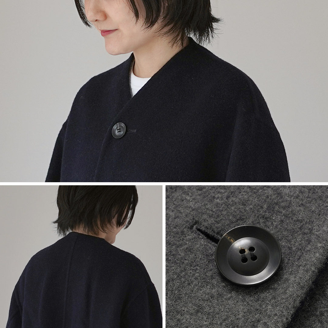 LE GLAZIK（ル グラジック） ノーカラー リバーシブルジャケット