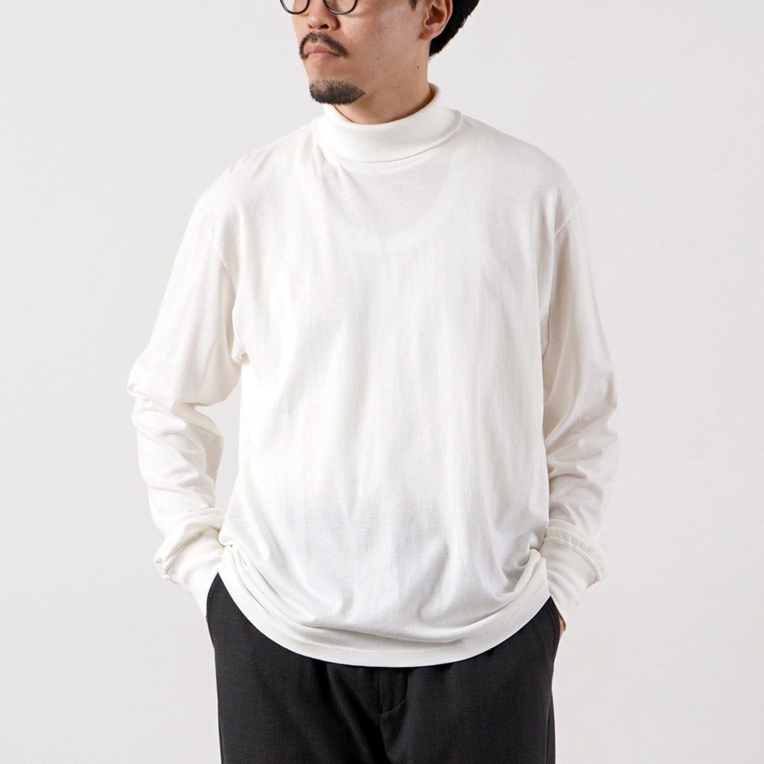 FILMELANGE（フィルメランジェ） コード コットンカシミヤ天竺 タートルネックTシャツ 日本製