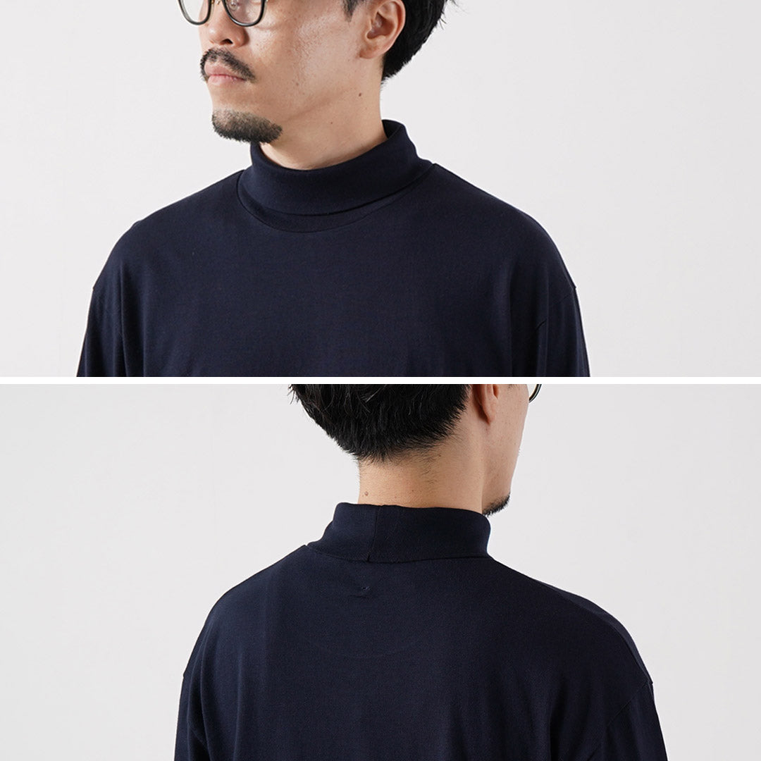 FILMELANGE（フィルメランジェ） コード コットンカシミヤ天竺 タートルネックTシャツ 日本製