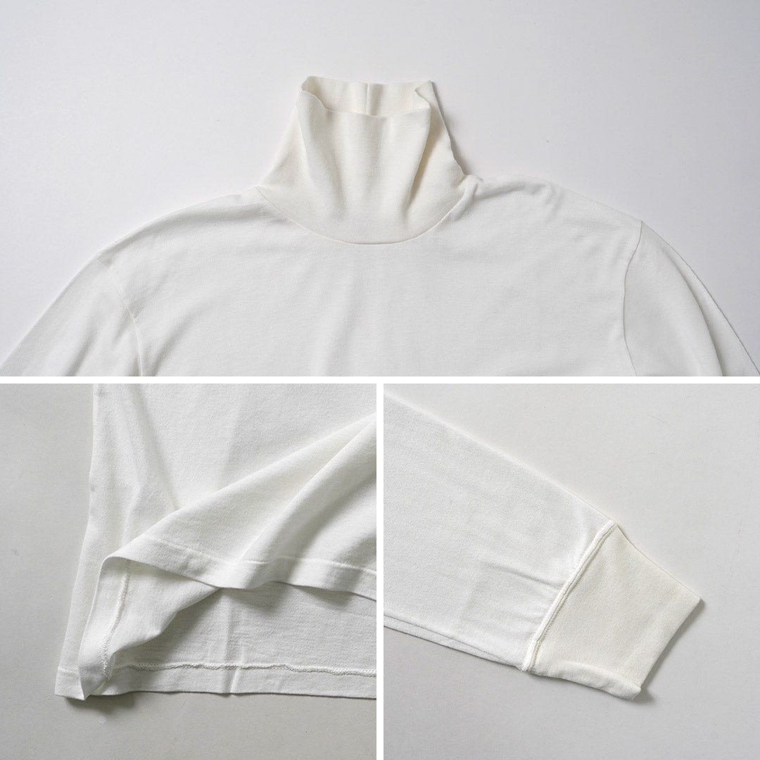 FILMELANGE（フィルメランジェ） コード コットンカシミヤ天竺 タートルネックTシャツ 日本製