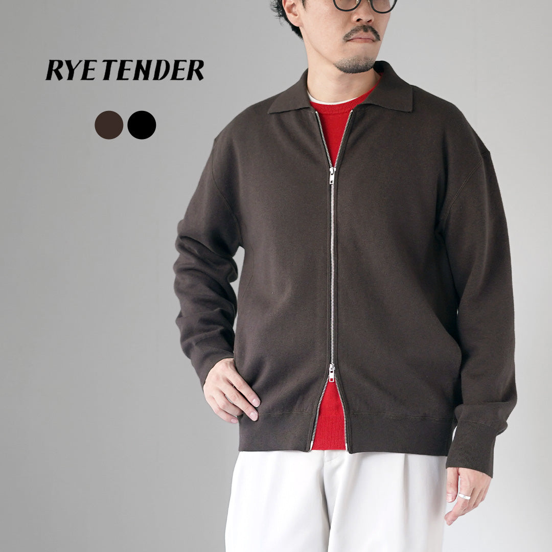 RYE TENDER（ライテンダー） マーシャル コットンカシミア ジップアップ ニットカーディガン