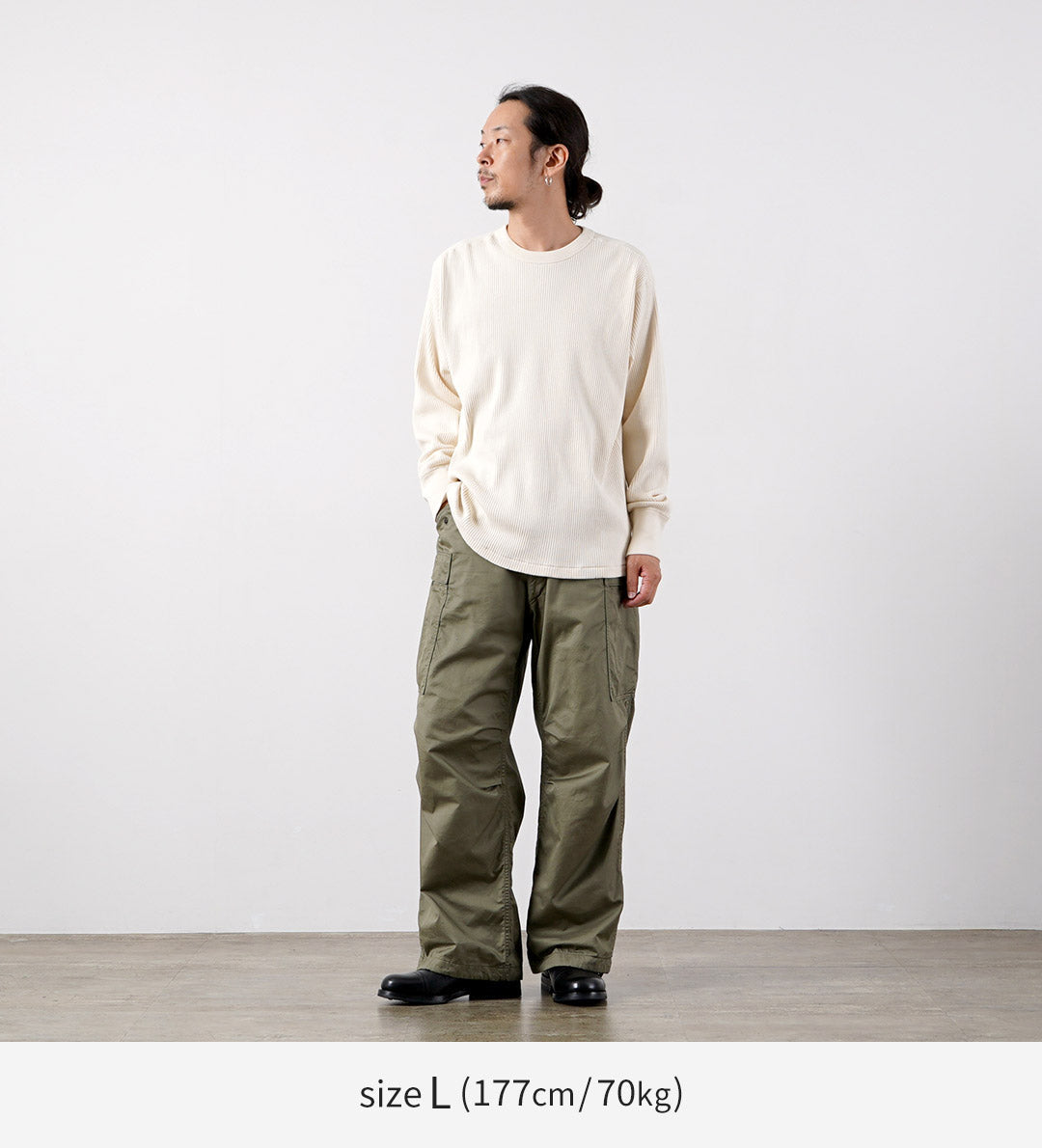HEALTHKNIT（ヘルスニット） アーミーリブ クルーネック ロングスリーブ
