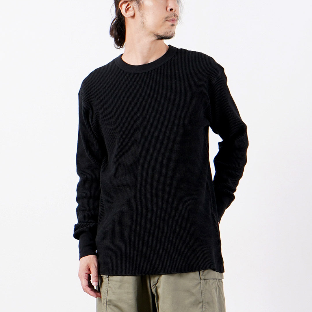 HEALTHKNIT（ヘルスニット） サーマルキングワッフル クルーネック ロングスリーブ