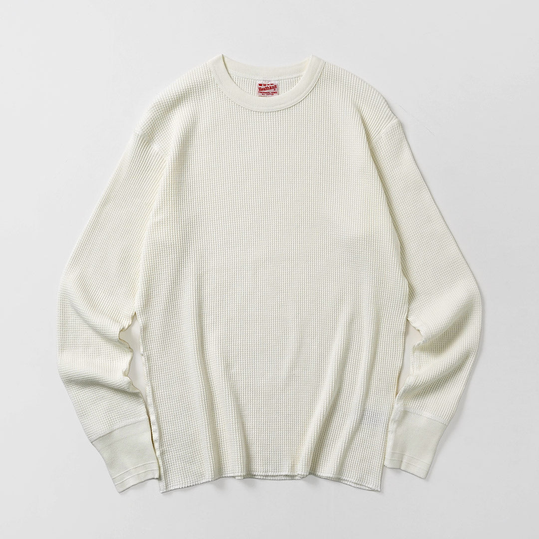HEALTHKNIT（ヘルスニット） サーマルキングワッフル クルーネック ロングスリーブ