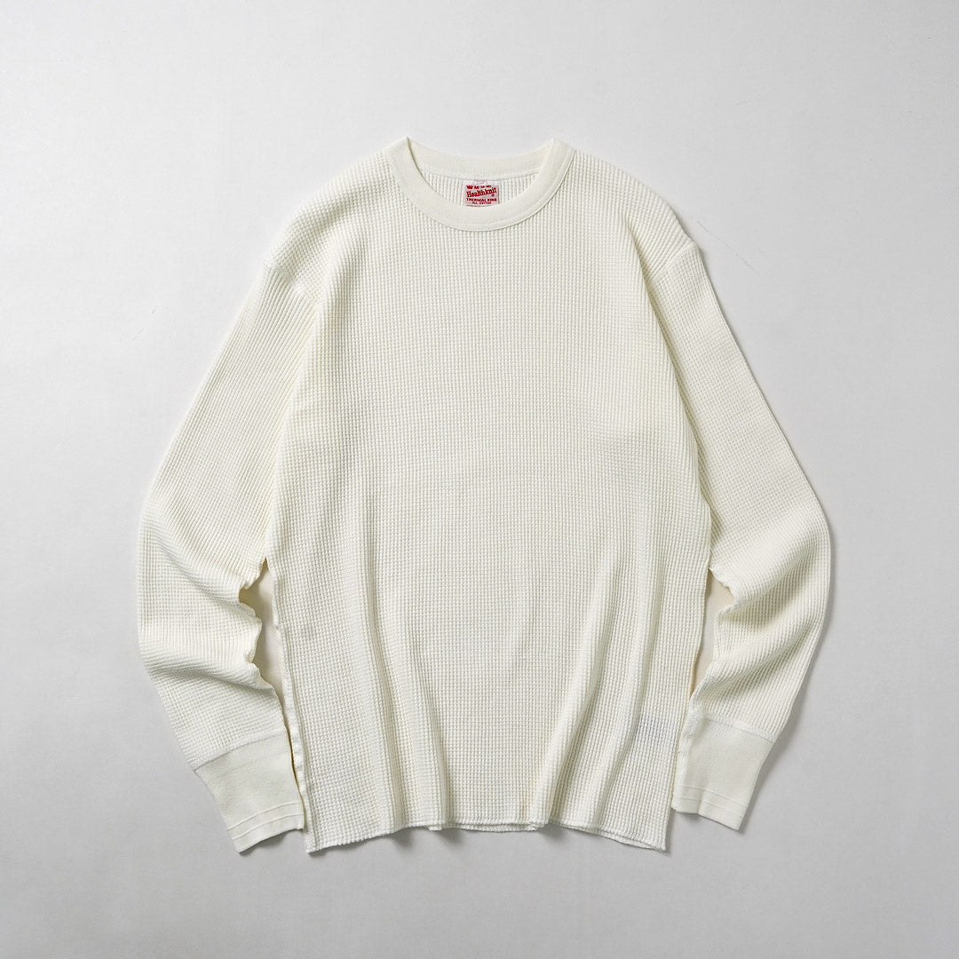 HEALTHKNIT（ヘルスニット） サーマルキングワッフル クルーネック ロングスリーブ