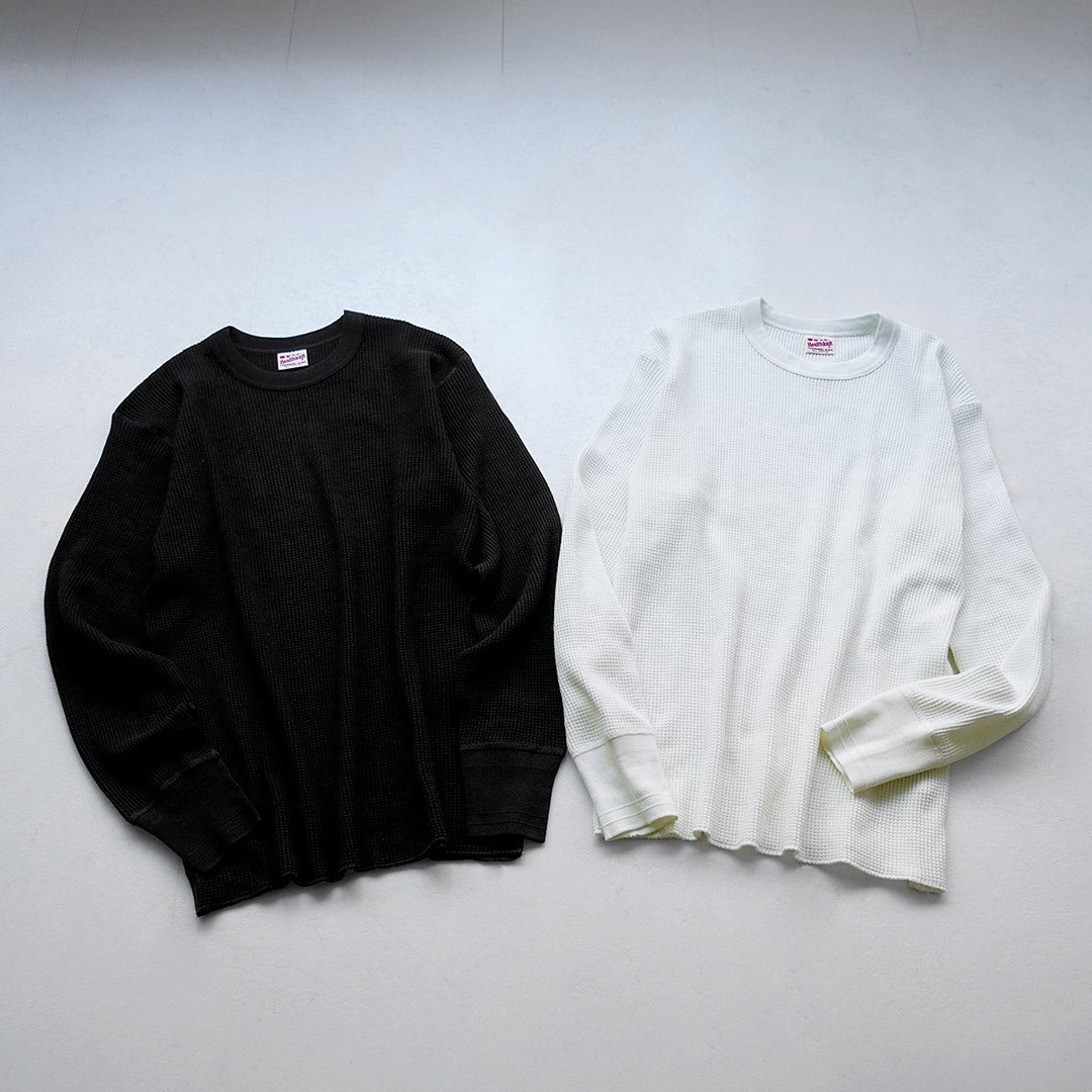HEALTHKNIT（ヘルスニット） サーマルキングワッフル クルーネック ロングスリーブ