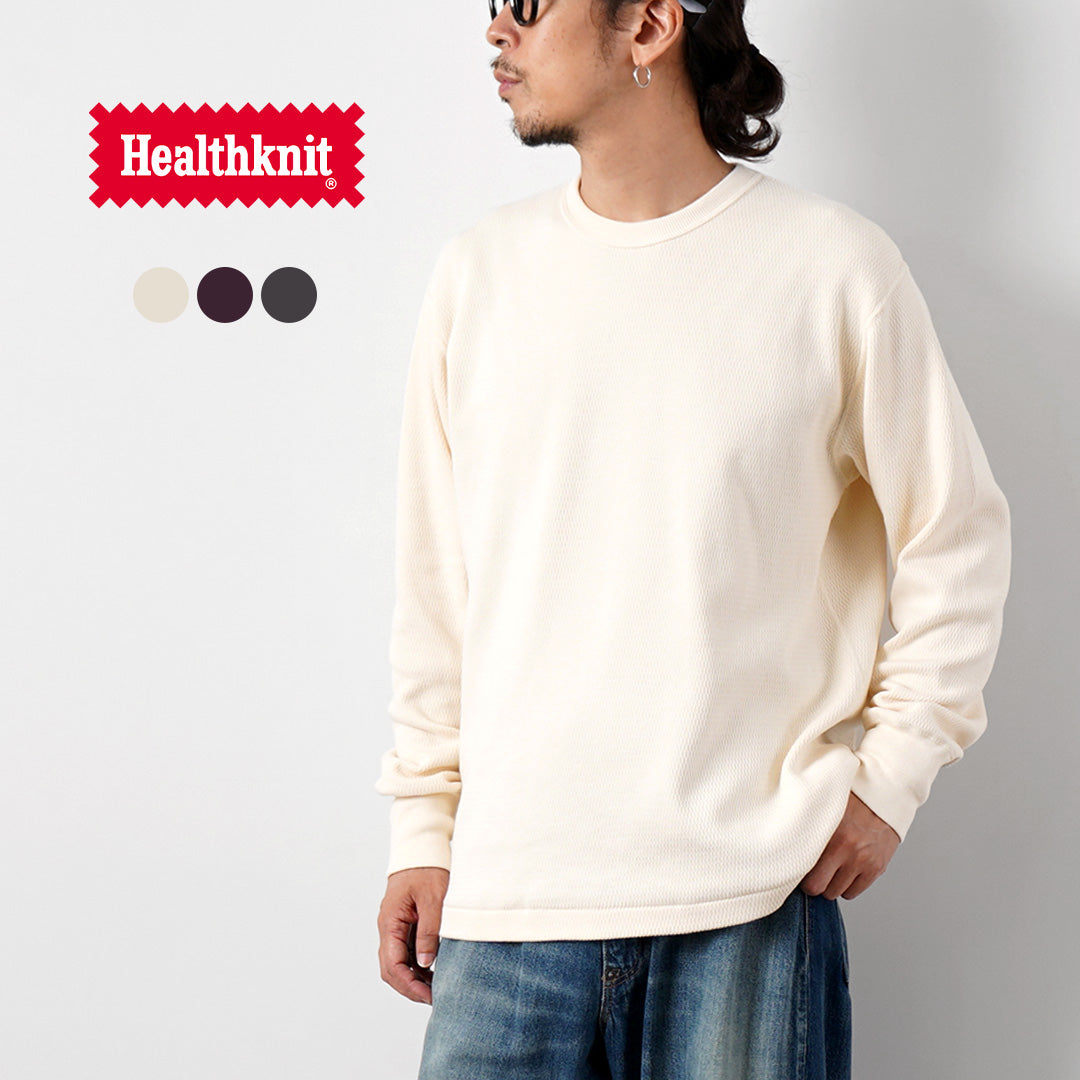HEALTHKNIT（ヘルスニット） サーマルキング ラッセル ハニカム クルーネック ロングスリーブ