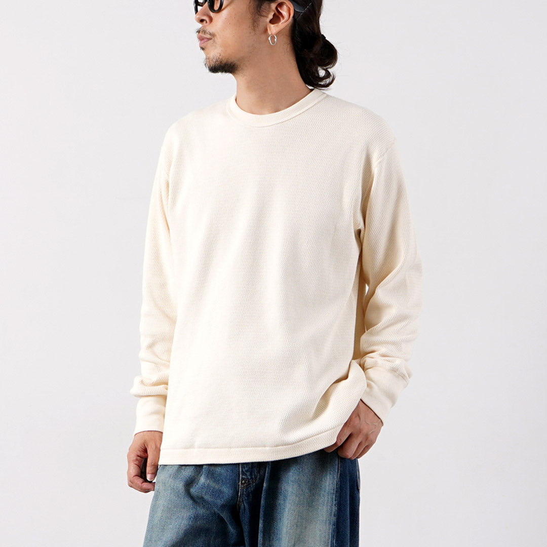 HEALTHKNIT（ヘルスニット） サーマルキング ラッセル ハニカム クルーネック ロングスリーブ