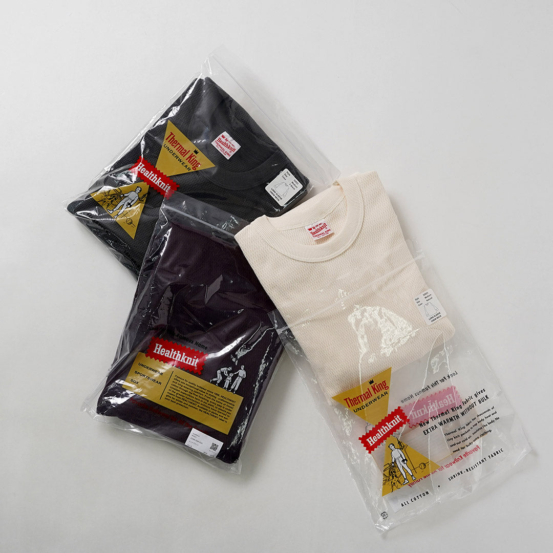 HEALTHKNIT（ヘルスニット） サーマルキング ラッセル ハニカム クルーネック ロングスリーブ
