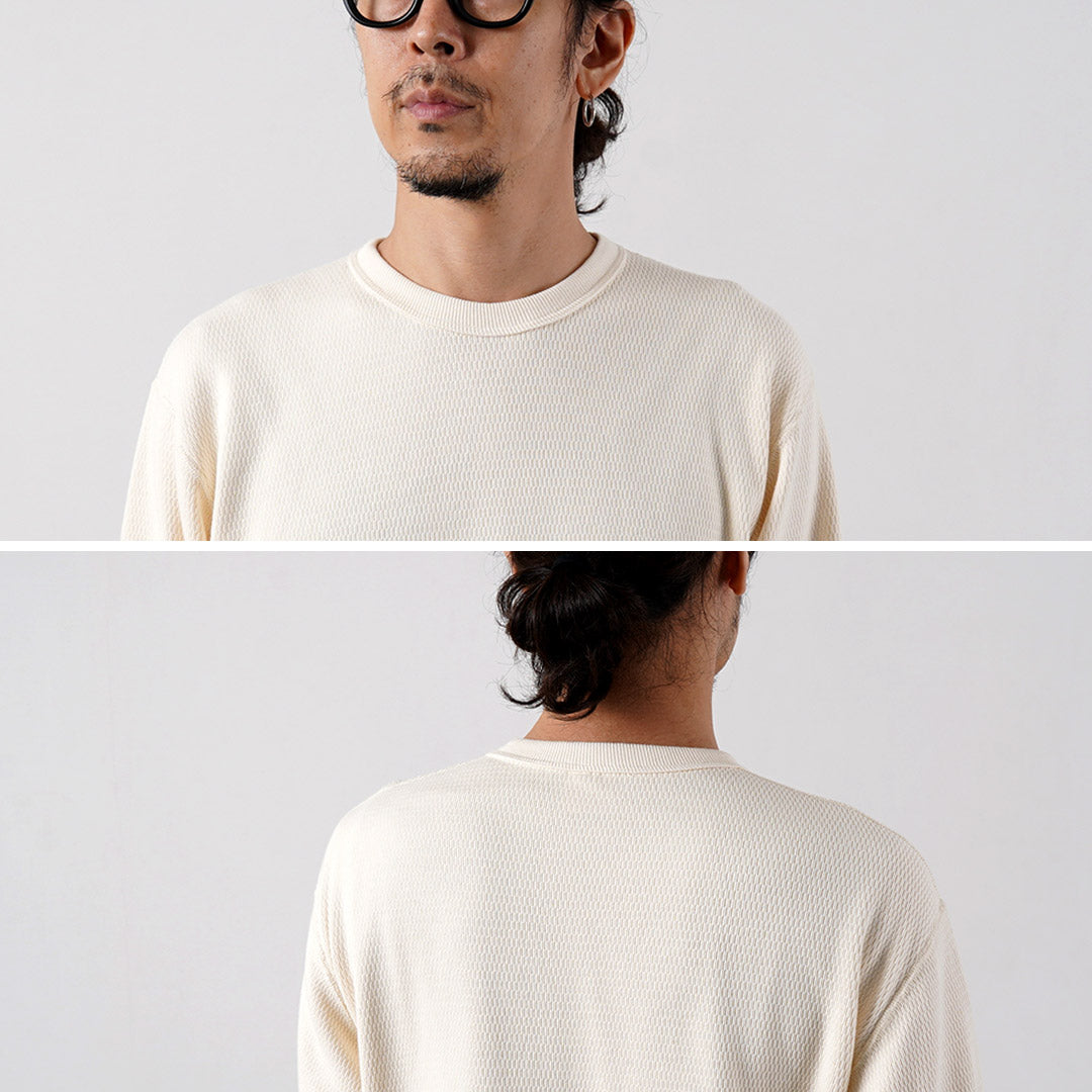 HEALTHKNIT（ヘルスニット） サーマルキング ラッセル ハニカム クルーネック ロングスリーブ