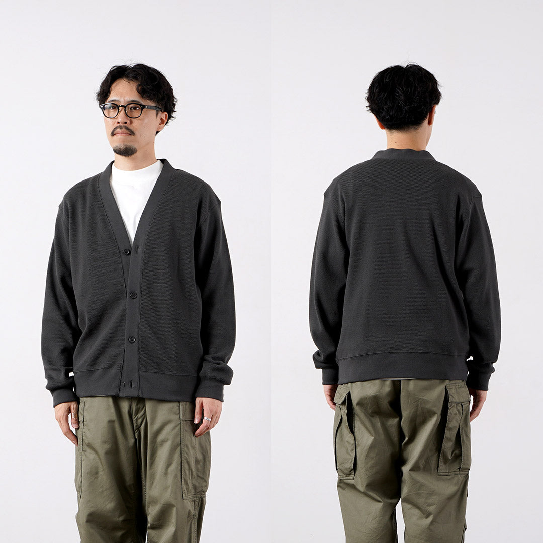 HEALTHKNIT（ヘルスニット） サーマルキング ラッセル ハニカム カーディガン ロングスリーブ