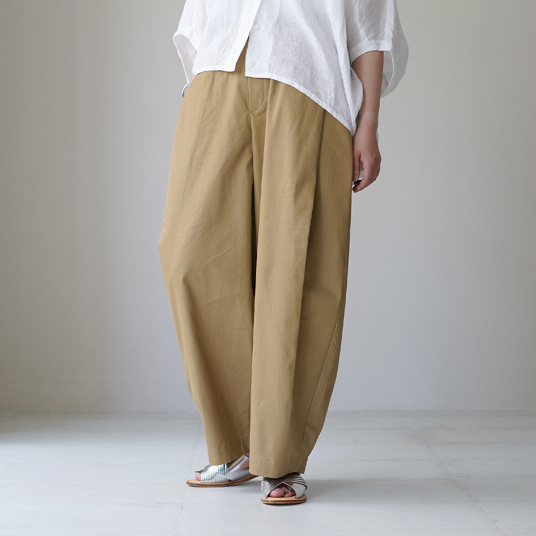 mizuiro ind（ミズイロインド） タックコクーン スラックス 日本製