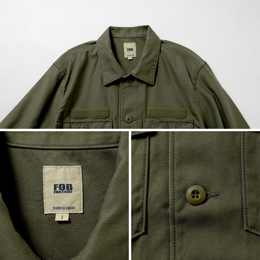 FOB FACTORY（F.O.Bファクトリー） F2469 ユーティリティ ユニフォーム シャツ 日本製
