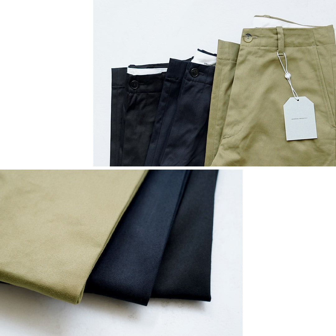 UNIVERSAL PRODUCTS.（ユニバーサルプロダクツ） ノータックチノトラウザーズ 日本製