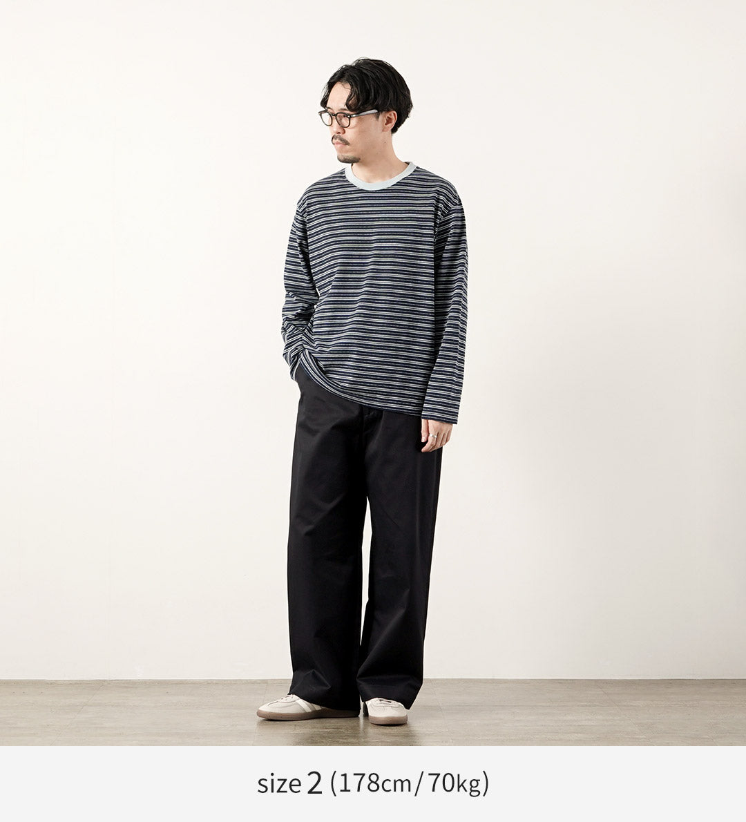 UNIVERSAL PRODUCTS.（ユニバーサルプロダクツ
） オリジナルボーダーロングスリーブTシャツ 日本製