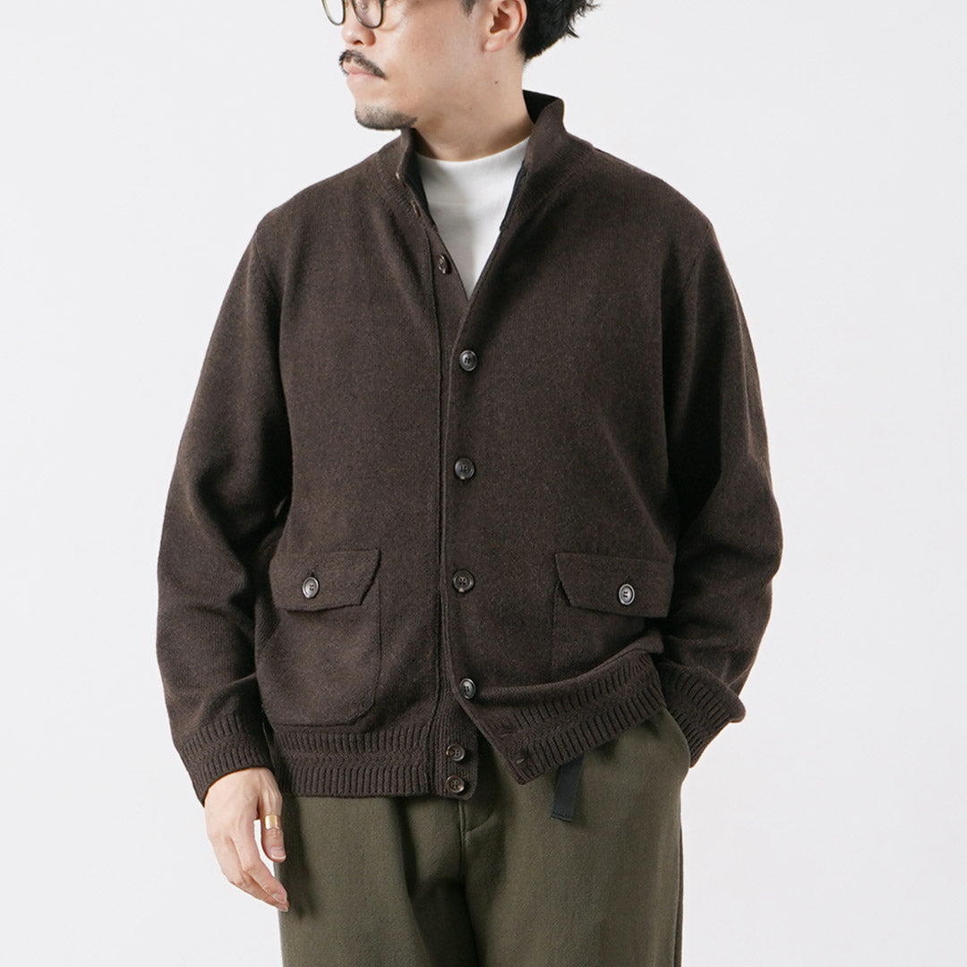 RINASCENTE（リナシェンテ） ウール スタンドカラー ニットジャケット 日本製