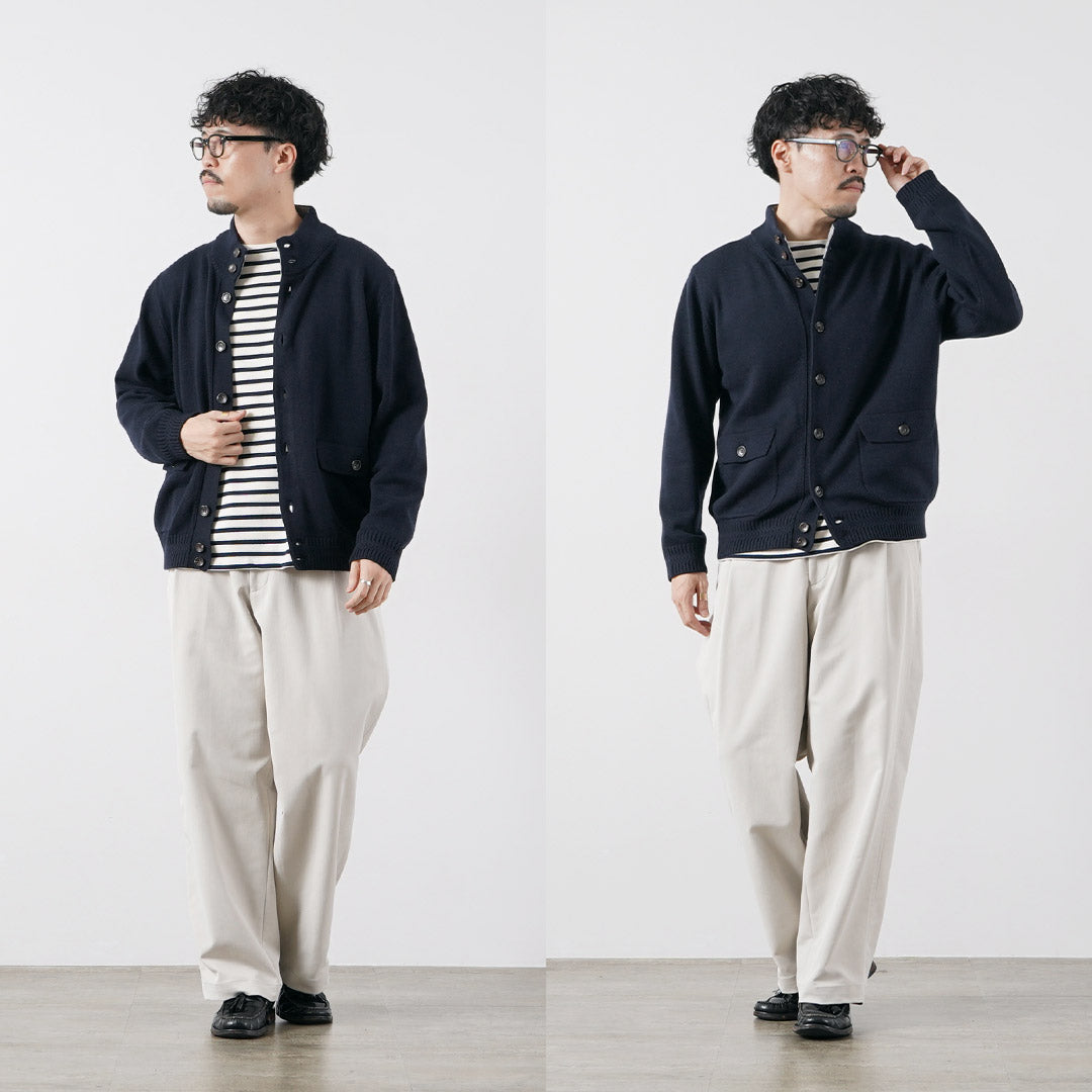 RINASCENTE（リナシェンテ） ウール スタンドカラー ニットジャケット 日本製