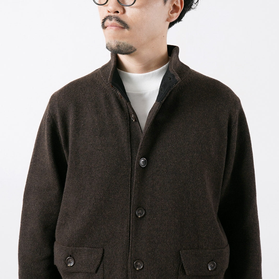 RINASCENTE（リナシェンテ） ウール スタンドカラー ニットジャケット 日本製