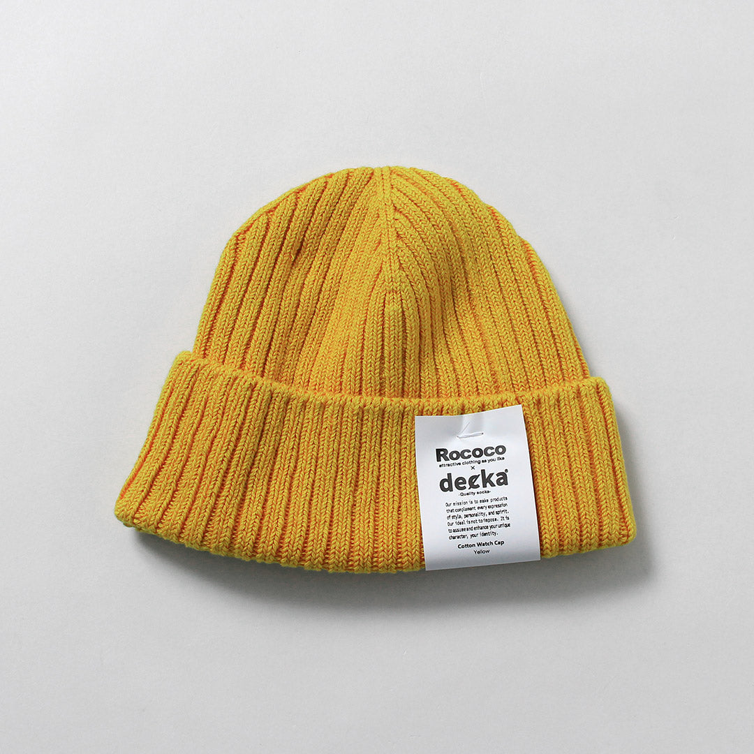 DECKA QUALITY SOCKS（デカ） 別注 コットン100 ワッチキャップ ニット