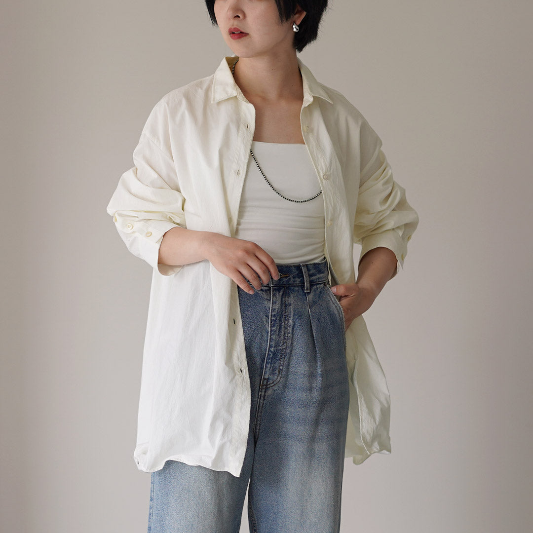 YENN（イェン） ワイヤード オーバー シャツ / レディース ロング 長袖