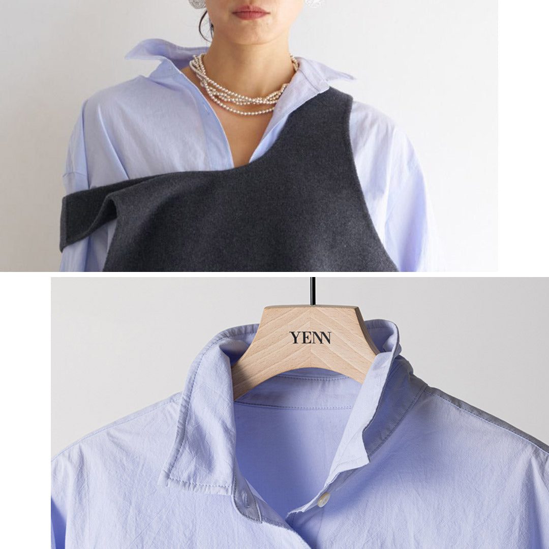 YENN（イェン） ワイヤード オーバー シャツ / レディース ロング 長袖