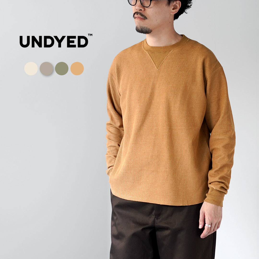 UNDYED（アンダイド） ワッフル ガゼットクルー Tシャツ 日本製
