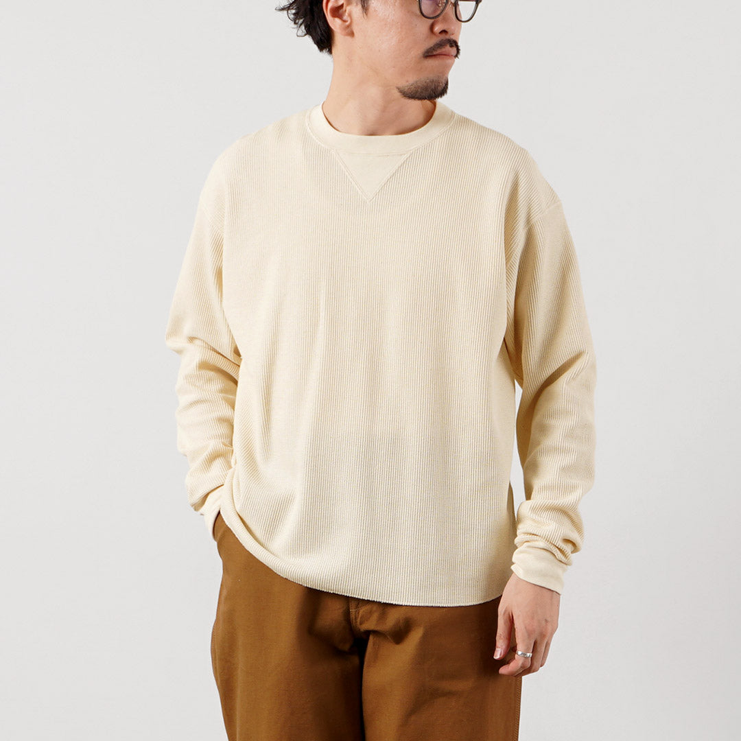 UNDYED（アンダイド） ワッフル ガゼットクルー Tシャツ 日本製
